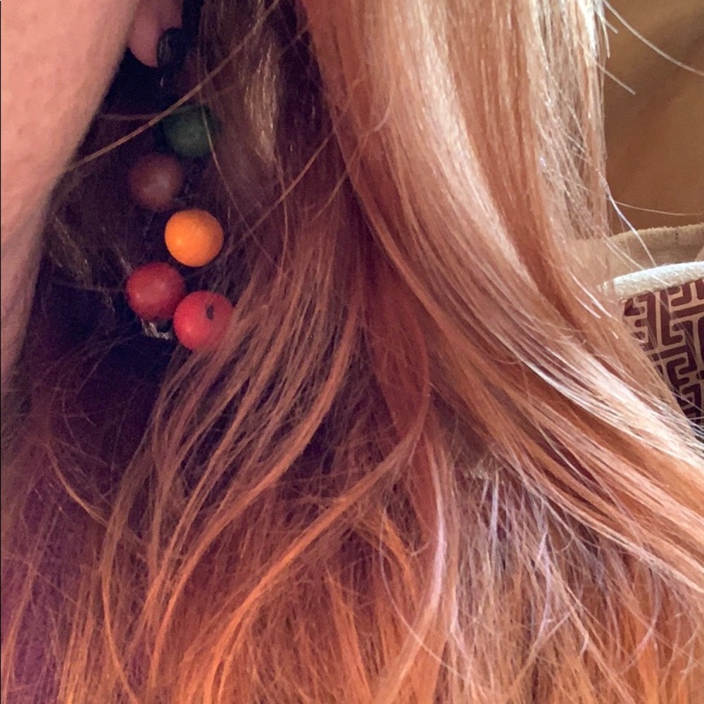 Natural REAL SEED multi-Dangle Earring